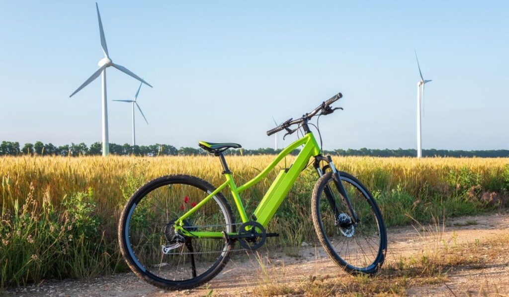 An electric bike in nature