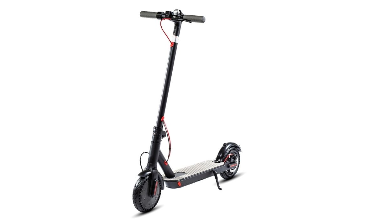 Electric folding scooter in black color