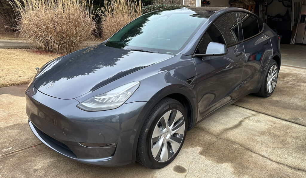 2022 Tesla Model Y in Driveway